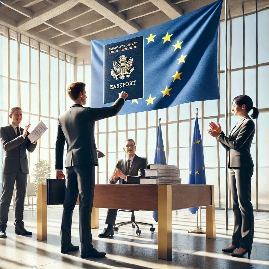 изображение момента получения гражданства Европейского Союза https://firstcenterimmigration.ru/
