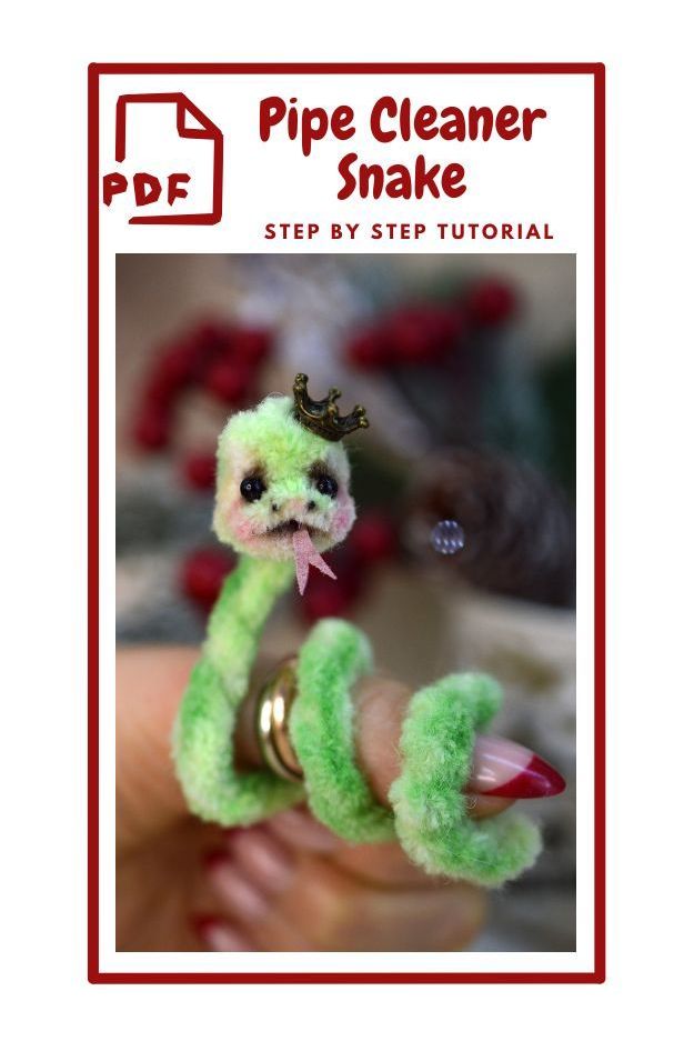 The "Video Tutorial make Miniature Pipe Cleaner Snake" is a comprehensive guide on how to create a small, lifelike snake using pipe cleaners. Perfect 