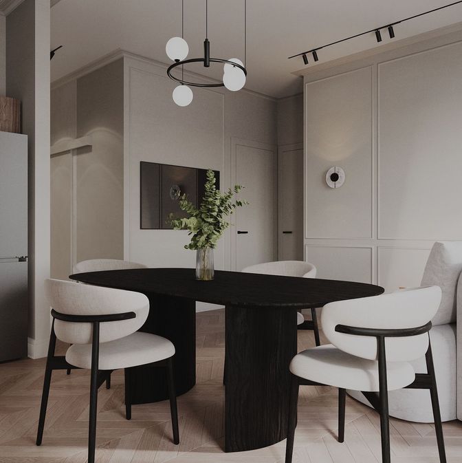 Неоклассика: Квартира для семьи из 3 человек