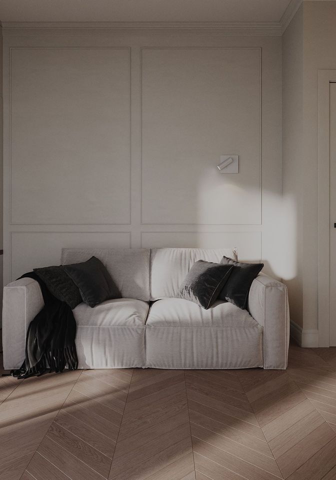 Неоклассика: Квартира для семьи из 3 человек