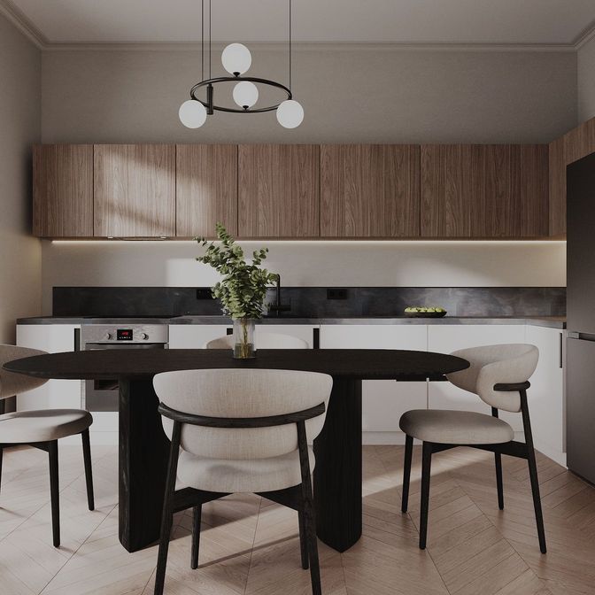 Неоклассика: Квартира для семьи из 3 человек